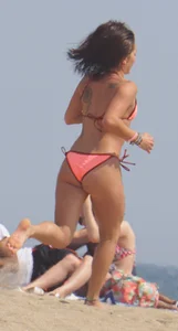 3 sexy girls on the beach in bikinis