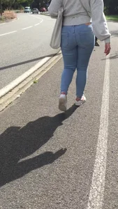 Juicy student ass in a tight pants