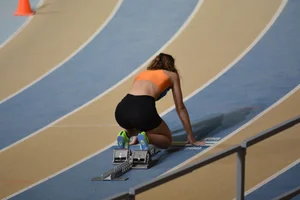 Candid track and field girls