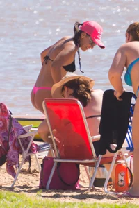 Candid beach girls in thongs