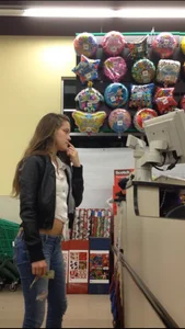 Tight jeans and shorts at the pharmacy
