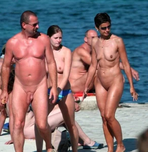 Nude beach and topless girls