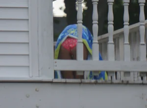 A hot teen neighbor in various bikinis