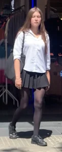 Pretty pantyhose teen