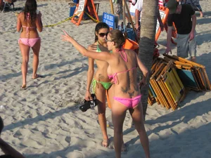 Mix of candid girls at the beach and in bikinis