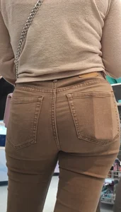 Brunette with nice thick butt