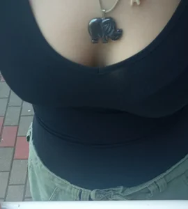 Pretty cleavage (the same girl form “Those tits almost popped put”)