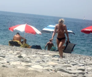 Nude beach and topless girls