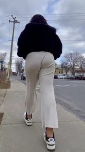 Jiggly Booty In Grey Sweats Walking Around