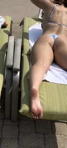 CATCH OF THE DRCADE! Thick firm ass teen tanning poolside showing me her ass