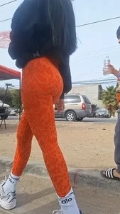 Slim latina perfect body in orange leggings [oc]