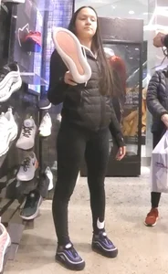 hot teen latina in black leggings