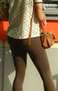 Hot Girl ATM Creepshot in Yoga Pants with Smoking Booty