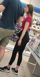 Hot ass in black leggings