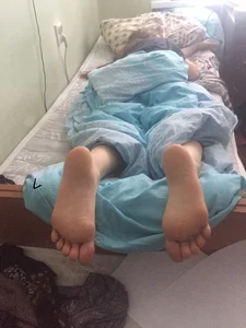 Sleeping Girl Feet Closeup