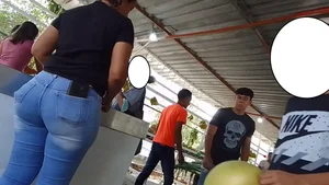 407 Great Ass Milf Latina Employee in a Local Market