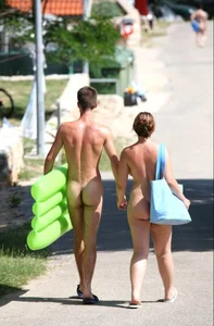 Nude beach and topless girls