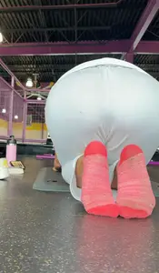 Gym ass in sweats & socks (close up)