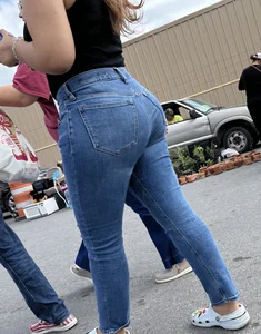 Great ass tight jeans at flea market. OC