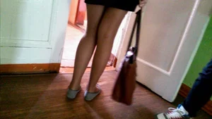 Teen Candid Legs in Pantyhose And Flats