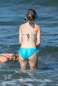 Another sexy girl on the beach snorkeling