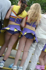 Candid cheerleaders