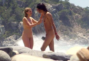 Nude beach and topless girls