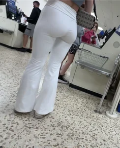 (OC) Best ASS ive ever capped at the shops! blonde arse in white leggings