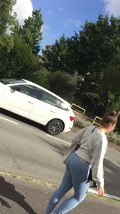 Juicy student ass in a tight pants