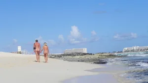 Nude beach and topless girls