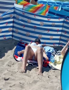 Hot girl in white bikini