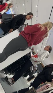 Thick Blonde Lululemon Pawg Employee with a fat cameltoe