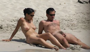 Nude beach and topless girls