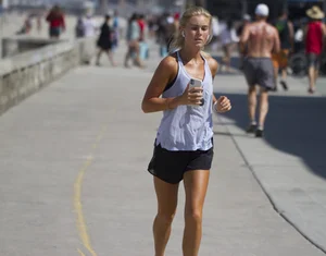 Amazingly hot candid sweaty girls jogging creepshots