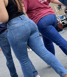 Great ass tight jeans at flea market. OC