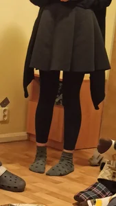 Teen in Skirt, Tights and Socks Home Creepshots