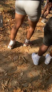 Tight ass in gray leggings bodysuit