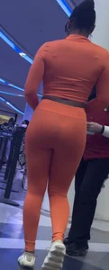 Black girl in orange