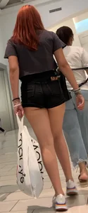 cute red hair latina shorts