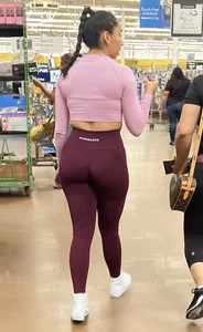 Spandex lady with mom