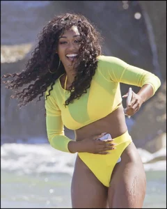 2 amazing candid black girls at the beach in thong bikinis with perfect asses