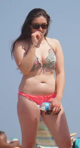 Group of sexy girls on the beach in bikinis with nice bodies