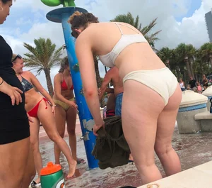 Beach shower hotties