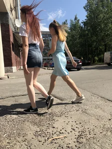 Two hot candid girls