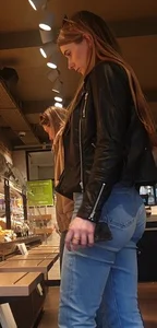 Various hot butts in tight jeans on the street and inside cafes, some teens too