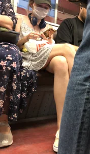 Sexy Masked Girl in a Dress Subway Creepshots Gallery - Slim Legs And Bony Back