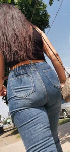 Nice view of a big ass armenian girl in jeans