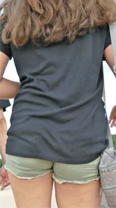 Candid teen butts and cheeks in shorts