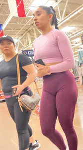 Spandex lady with mom
