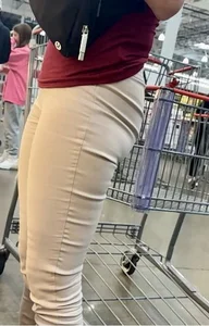 Tight petite slight vpl brunette milf with candy ass  OC